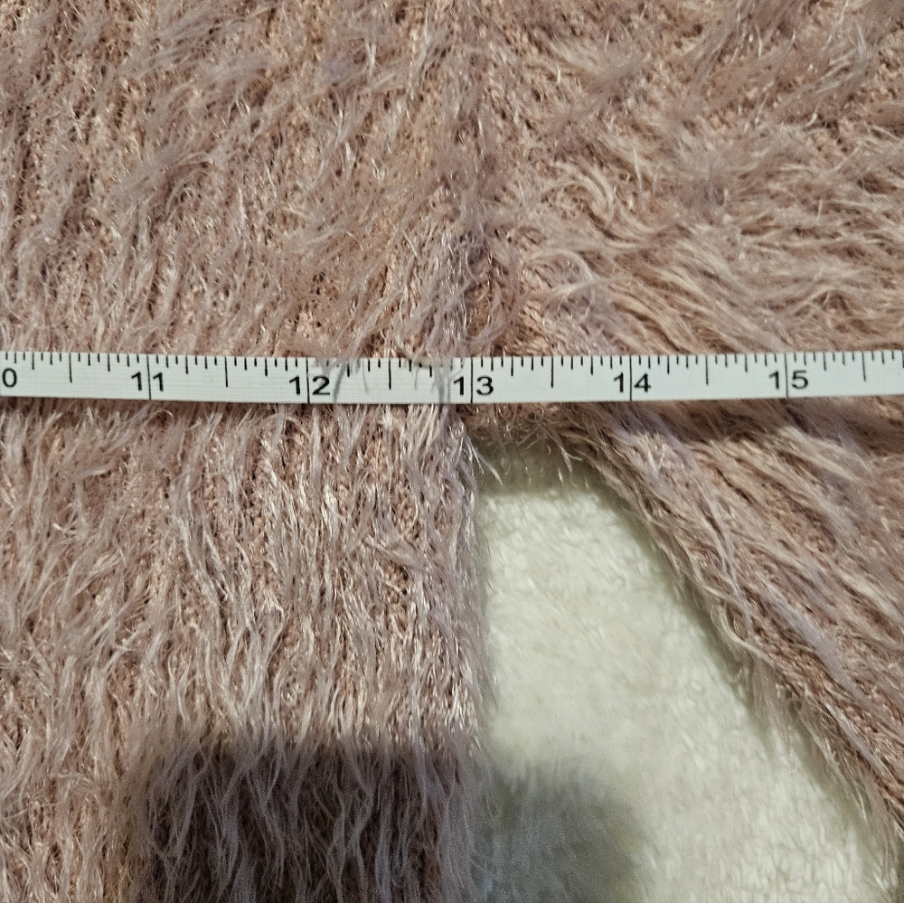 NEW Bershka Pink Fuzzy Sweater Size XS Cozy Knit Feminine Winter Girlhoodcore - Picture 7 of 11